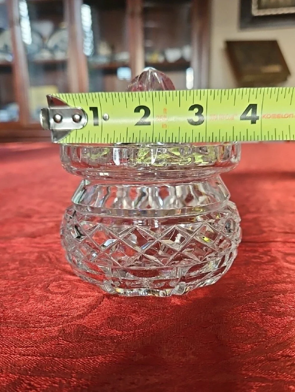 Vintage Cut Crystal Lidded Jam/Honey Jar, Candy Dish, Vanity Powder, Trinket Jar